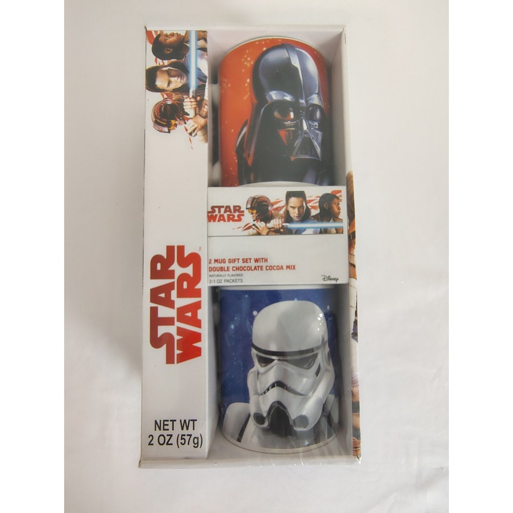 Lot of 2 Disney Star Wars Coffee Mug Set Darth Vader Stormstrooper - NEW NIB